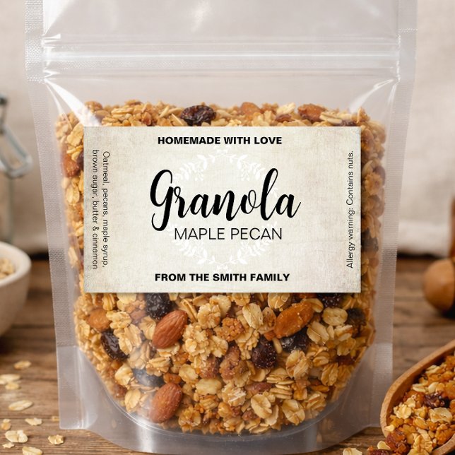 Granola Customizable Homemade Label Gran001bre (Creator Uploaded)