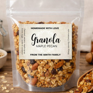 Granola Customizable Homemade Label Gran001brt