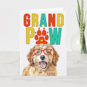 GranPAW Goldendoodle DOG Funny Grandparents Day Holiday Card