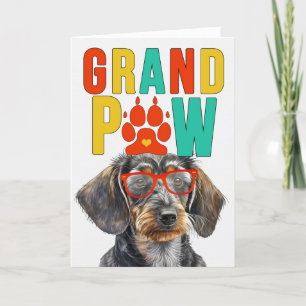 GranPAW Wirehair Dachshund DOG Grandparents Day Holiday Card