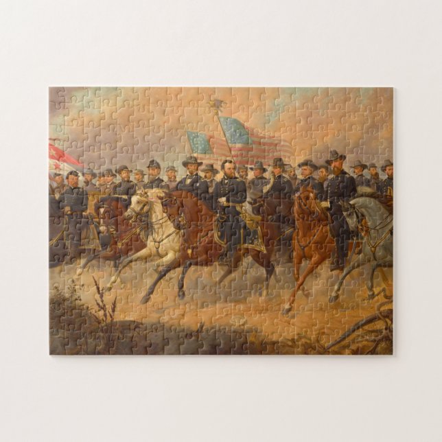 Grant and His Generals by Ole Peter Hansen Balling Jigsaw Puzzle (Horizontal)