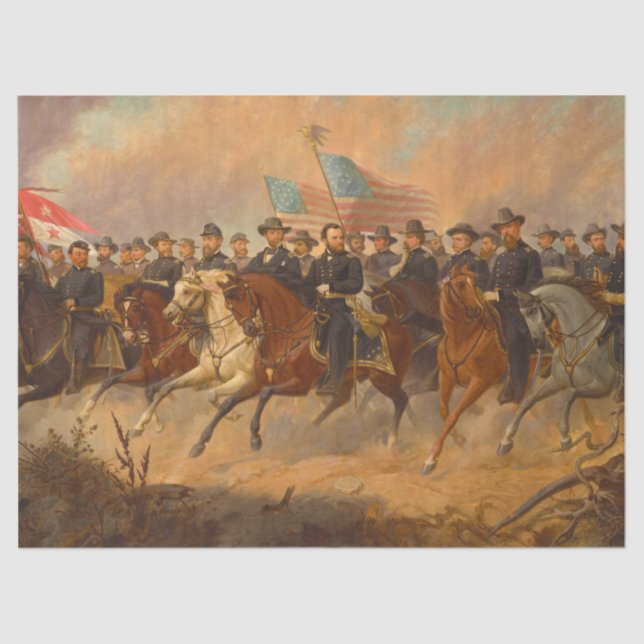 Grant and His Generals by Ole Peter Hansen Balling Tissue Paper (Front)