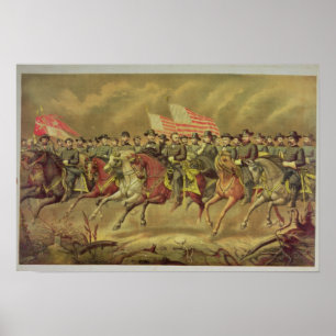 Grant and his Officers Poster