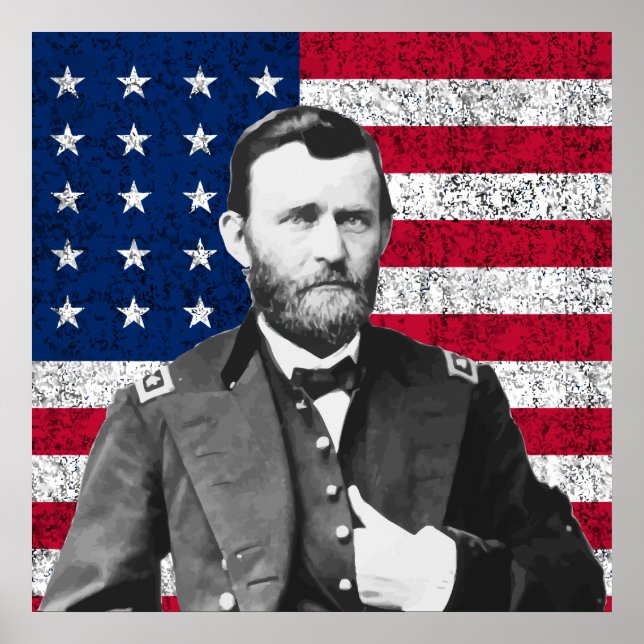 Grant and The American Flag Poster (Front)