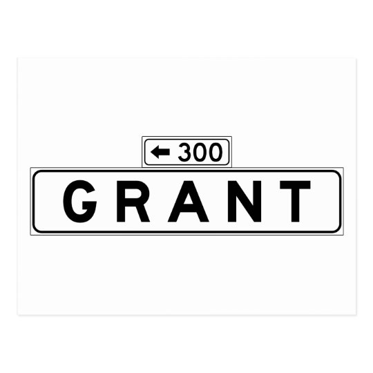Grant Ave., San Francisco Street Sign Postcard
