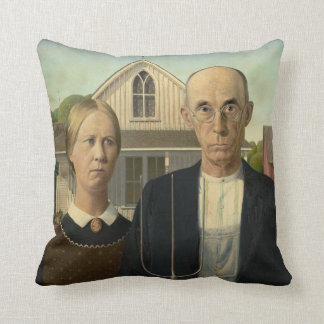 Grant DeVolson Wood American Gothic Throw Pillow