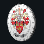 Grant Family Crest Coat of Arms Dartboard<br><div class="desc">Grant family crest and Scottish Grant coat of arms. For men with the Grant surname,  and for women with the Grant last name. Click 'Grant Family Crest' to see all our designs featuring the Grant family name.</div>