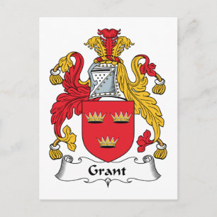 Grant Family Crest Postcard