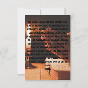 Grant Me Protection Prayer Flat Greeting Card