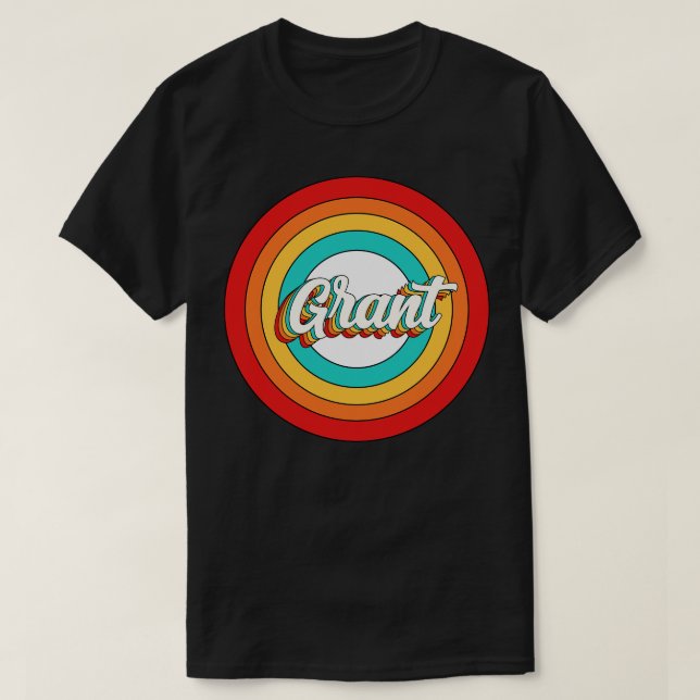 Grant Name Shirt Vintage Grant Circle (Design Front)