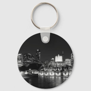 Grant Park Chicago Grayscale Keychain