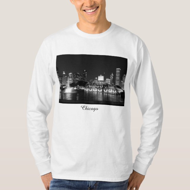 Grant Park Chicago Grayscale T-Shirt (Front)