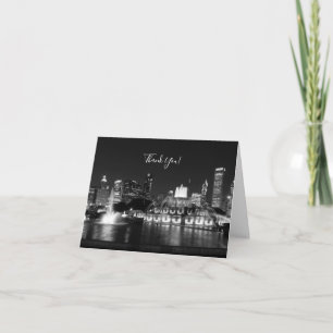 Grant Park Chicago Grayscale Thank You Card