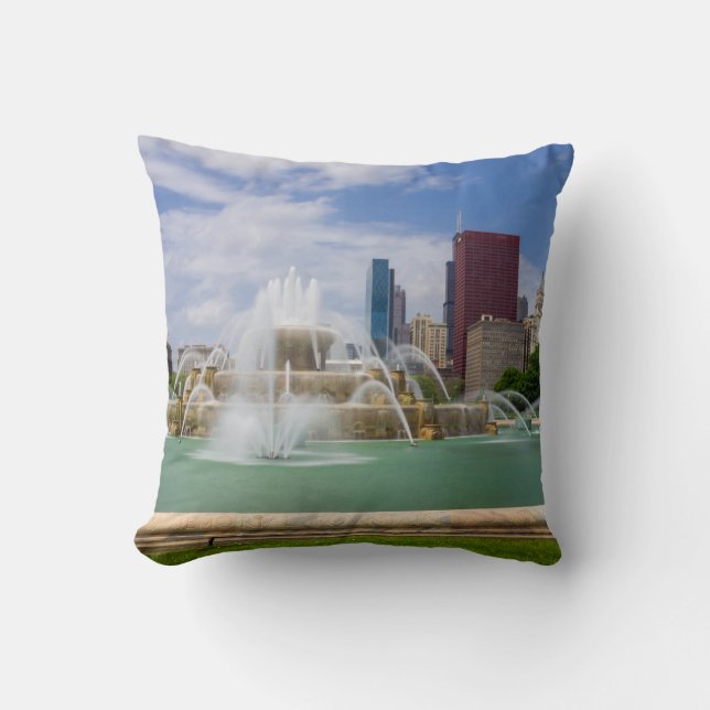 Grant Park City View Throw Pillow (Front)