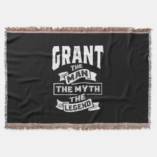Grant Personalized Name Birthday Gift Throw Blanket