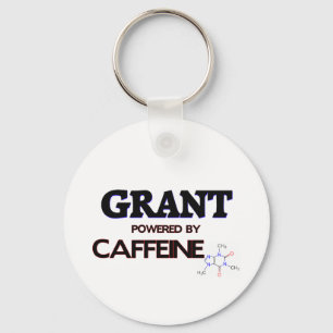 Grant powered by caffeine keychain