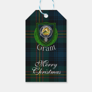 Grant Scottish Clan Tartan & Crest Gift Tags