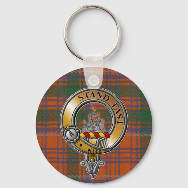 Grant Tartan & Badge Keychain (Front)