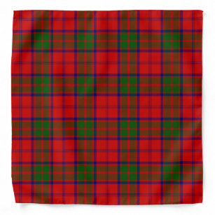 Grant tartan red green plaid bandana