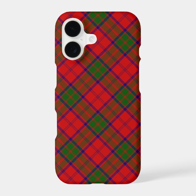 Grant tartan red green plaid iPhone case (Back)