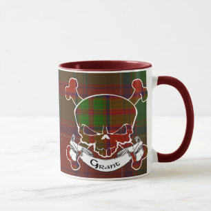 Grant Tartan Skull Mug