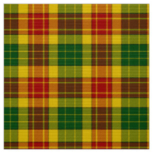 Grant Tartan Tartan Rouge Vert et Jaune Tissu Plai