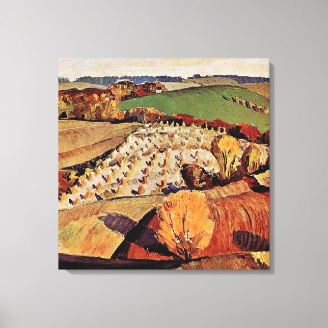 Grant Wood artwork, Landscape, Canvas Print (Front)