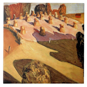 Grant Wood - Iowa View, fine art Tile