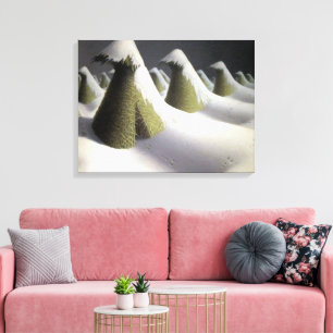 Grant Wood January Winter Haystack Fine Art Canvas Print