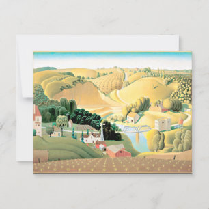 Grant Wood - Stone City, Iowa, fine art painting
