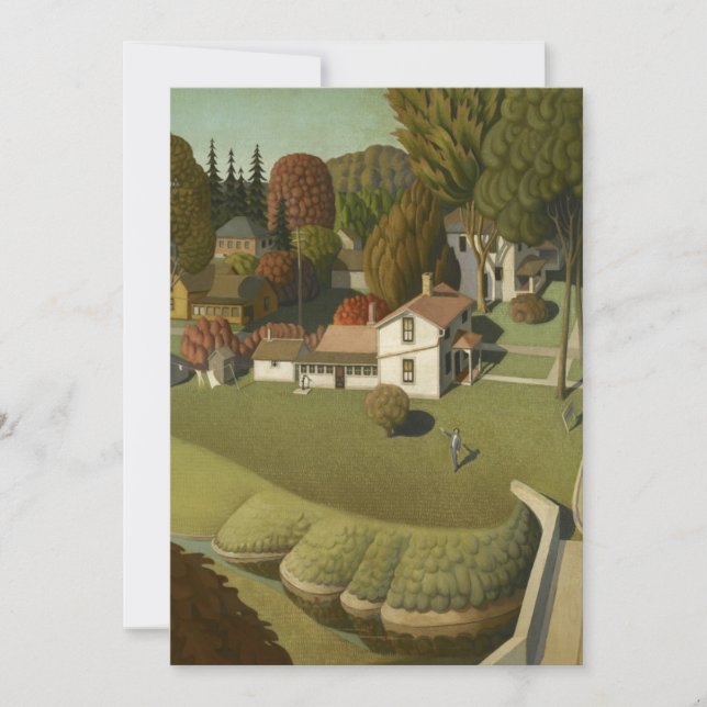 Grant Wood - The Birthplace of Herbert Hoover Invitation (Front)