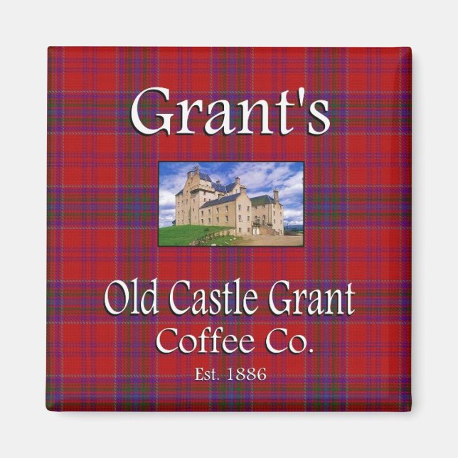 Grant's Old Castle Grant Coffee Co. Magnet (Devant)