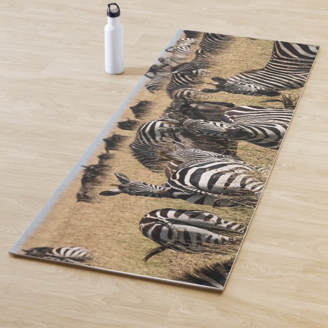 Grant's Zebra Yoga Mat (In Situ)