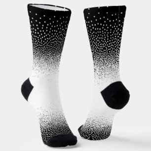 Granulated Black and White Crew Socks