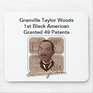 Granville T Woods Products w/ Text & Photo #600 Mouse Pad