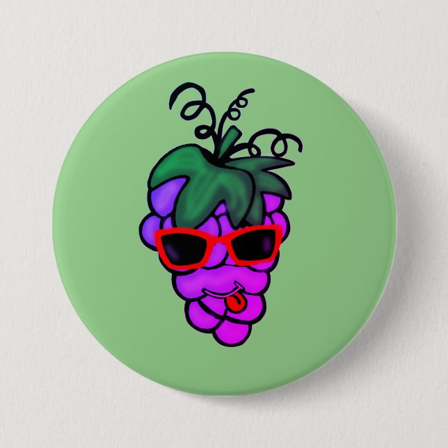 grape 3 inch round button (Front)