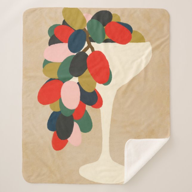 Grape Array Sherpa Blanket (Front)