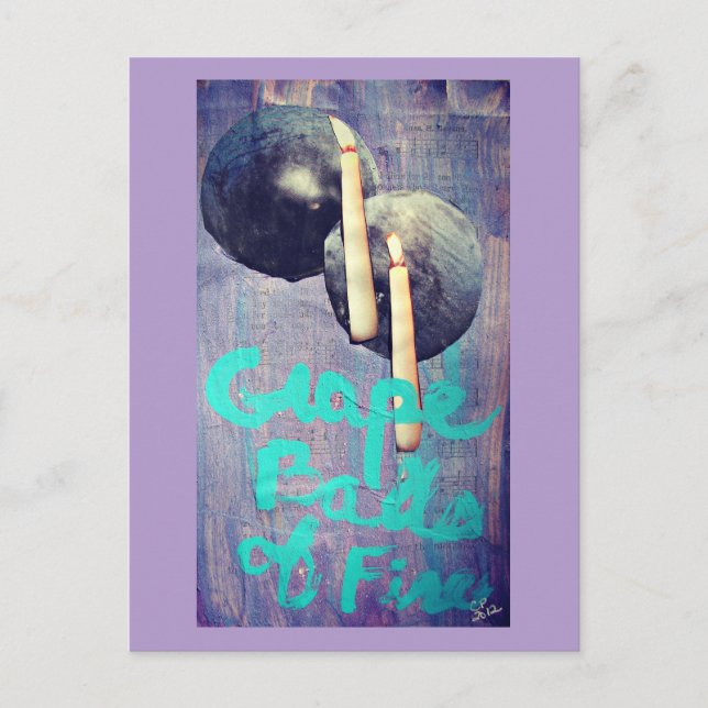Grape Balls of Fire Collage Postcard (Front)
