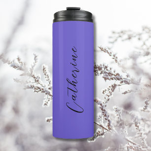 Grape Black Elegant Minimal Customized Thermal Tumbler
