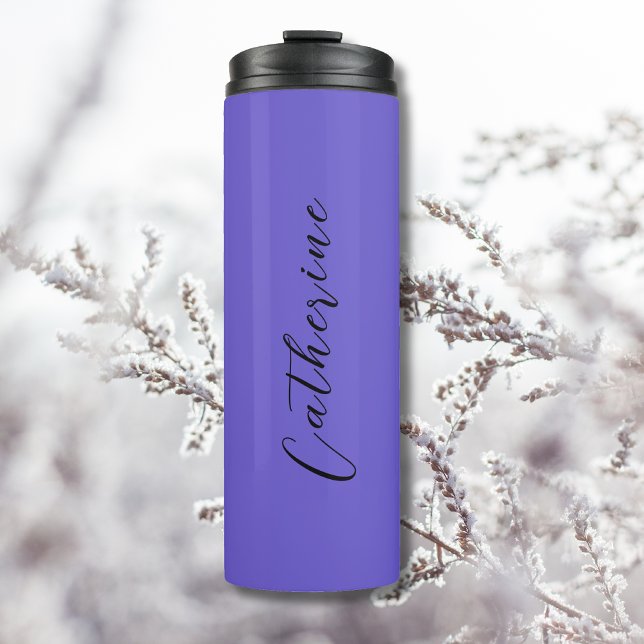 Grape Black Elegant Minimal Customized Thermal Tumbler (Creator Uploaded)