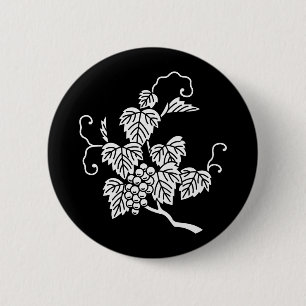 Grape branch 2 inch round button