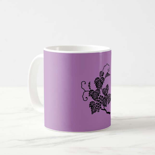 Grape branch coffee mug (Front Left)
