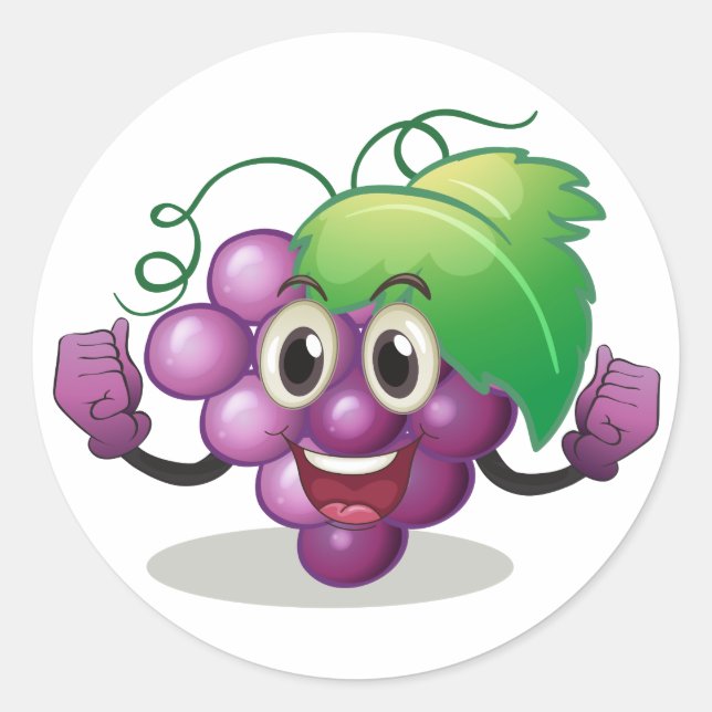 Grape Classic Round Sticker (Front)