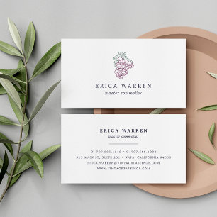 Grape Cluster   Sommelier or Wine Industry Business Card