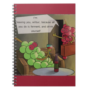 Grape Divorces Funny Notebook