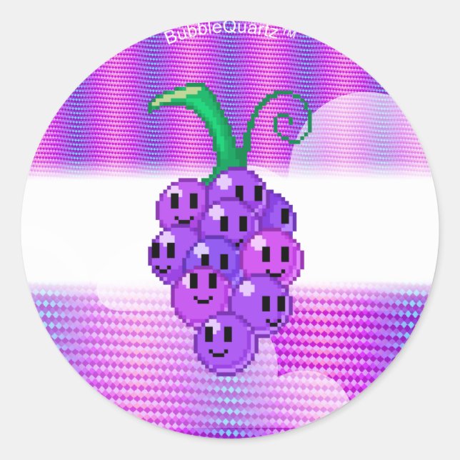 Grape emotes circle stickers (customizable) (Front)