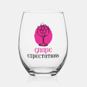 Grape Expectations Stemless Wine Glass