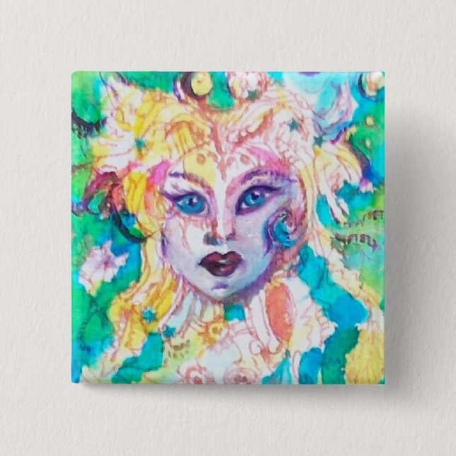 GRAPE FAIRY TALE 2 INCH SQUARE BUTTON (Front)