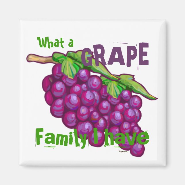 Grape Family (personalize) Magnet (Front)