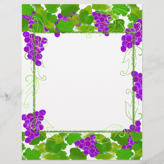Grape Frame Stationery (Front)